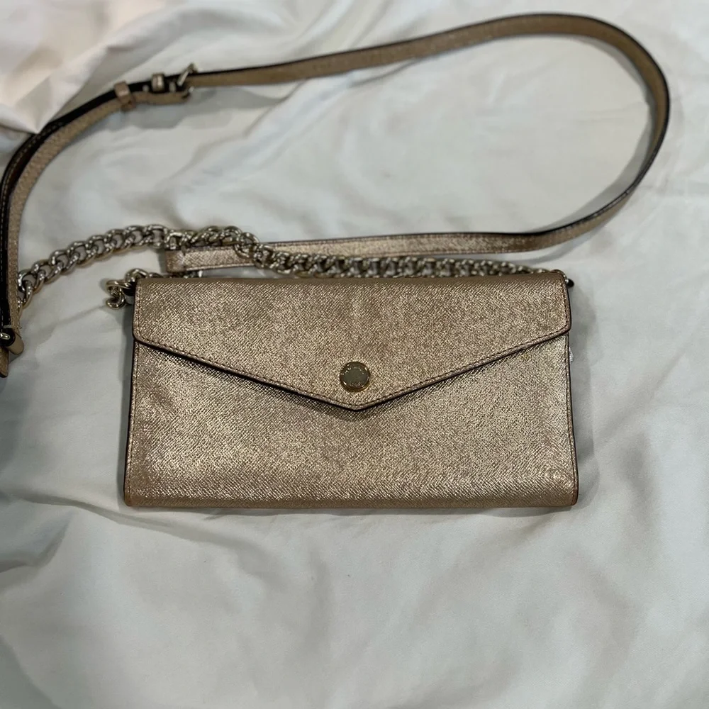 Wallet Gold Crossbody Bag - Picture 2 of 15